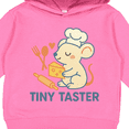 thumbnail image 3 of Inktastic Tiny Taster Chef Mouse with Cheese Toddler Hoodie, 3 of 4