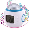 thumbnail image 4 of Reloj despertador Luz nocturna Reloj musical Estrella para dormir Luz Soporte para habitación de niños Lámpara de noche Decoración Regalo Eigraketly  JJ3339-00, 4 of 5