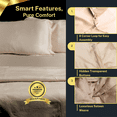 thumbnail image 3 of ArthCrafted 100% Austrian Eucalyptus Tencel Duvet Cover King, Luxury Cooling Comforter Cover Set, 8 Corner Loops, 1 Hotel Duvet Cover, 2 Shams, Silky Soft, Lightweight (Pearled Ivory, 3PC King), 3 of 7