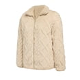 thumbnail image 5 of Weardear Women's Plush Zip up Short Jacket Fuzzy Outerwear Long Sleeve Warm Coats with Pockets Khaki S-XXL, 5 of 7