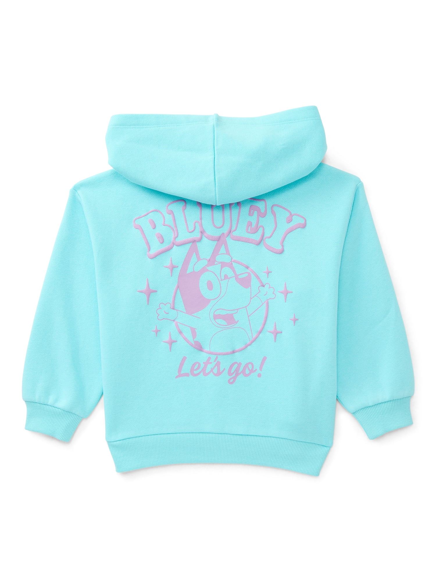 Bluey Toddler Girls' Full Zip Graphic Hoodie, Sizes 12M-5T