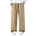 thumbnail image 2 of Styesk Men's Pants Men's Solid Color Pocket Work Pants Straight Leg Pants, 2 of 6