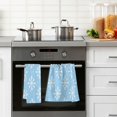 thumbnail image 4 of Yayeee 100% Cotton Hand Towels for Bathroom 16" x 28" Soft Absorbent Kitchen Towel, Snowflake Pattern, 4 of 7