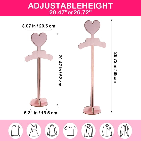 OFFIGAM Clothes Organizer for Kids Wooden Minimalist Design Pink 1Pcs for Children Room