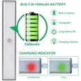 thumbnail image 3 of Led Under Cabinet Lighting,Closet Lights Motion Sensor Light Rechargeable Cabinet Lights Wireless Led Kitchen Cabinet Lights Counter Lighting Magnetic Closet Lighting /Warm White Light(3Pack), 3 of 4