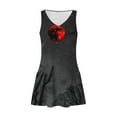 thumbnail image 4 of WFJCJPAF 2025 New Halloween Halloween Dresses for Women Long Sleeve,Women's Summer Comfort Fashion Printing Pocket Sleeveless V-Neck Dress - Red L, 4 of 4