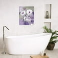 thumbnail image 2 of White Floral Wall Art Purple Butterfly with Flower Framed Canvas Wall Art for Living Room Gray Vintage Farmhouse Prints Pictures for Bathroom Bedroom Dorm Wall Decor,12x16 inches, 2 of 6