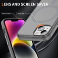 thumbnail image 5 of Allytechgroup Carbon Fiber Case for iPhone 15, Slim Lightweight Magnetic Back Cover Support Wireless Charging Non-Slip Shockproof Anti-Scratch for iPhone 15 Women Men, Gray, 5 of 9