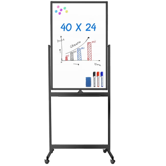 TSJ OFFICE Glass Dry-Erase Board - 36 x 24 Inches Brilliance White Magnetic Glass Whiteboard, Wall Mounted Large Frameless White Board for School, Ho