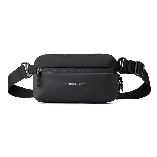 Riñonera para hombre, informal, ligera, riñonera para entrenamiento, correr (negro) Ehuebsd Para Estrenar