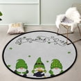 thumbnail image 3 of Coolnut Round Rugs for Living Room, St Patrick'S Day Concept With Non-Slip Coral Velvet Long Runner Rugs, Washable Water Absorbent Mat Carpet for Bedroom Kitchen Kids Room, 3 of 6