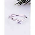 thumbnail image 5 of Cubic Zirconia Letter Decor Cuff Ring, 5 of 5