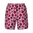 thumbnail image 4 of Lsque Mens Swim Trunks Rose Flowers Pattern - Bathing Suit Compression Liner - Beach Swim Shorts Swimwear - (S-3XL) - Stretch Quick Dry -3X-Large, 4 of 9