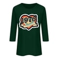 thumbnail image 5 of Lumosvexa Summer Womens Casual T-Shirt for Women Plain Short Sleeved Shirt Tops Crew Neck T-Shirt Green Size 3XL, 5 of 5