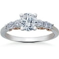 thumbnail image 1 of 1 1/4 ct Diamond Lab Created Vintage Engagement Ring 14K White & Rose Gold, 1 of 2