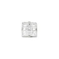 thumbnail image 2 of 925 Sterling Silver 7mm Princess Square Snap Set Laser-cut CZ Stud Earrings; for Adults and Teens; for Women and Men, 2 of 3