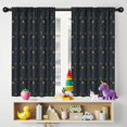 thumbnail image 5 of Blackout Kids Curtains,Dark Blue Sun Moon Pattern Childrens Insulated Curtains Set Of 2,Bedroom Essentials,Toddler Room Decor 42x54in(106x137cm), 5 of 5