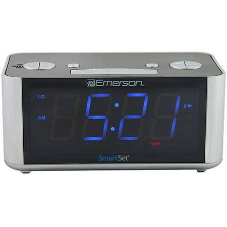 Emerson SmartSet Radio Alarm Clock LED CKS1708 (Best Alarm Clock For Snoozers)