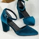 thumbnail image 5 of Gisele - Tacones altos de terciopelo azul verdoso turquesa 7.5, 5 of 6