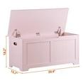 thumbnail image 3 of Segawe 39''L Storage Chest Wooden Storage Trunk Bench Home Organizer W/Safety Hinge, Pink, 3 of 11