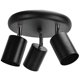 thumbnail image 2 of Soporte para foco de techo GU10, accesorio de base de lámpara giratoria de 3 cabezales para dormitorio, comedor, centro comercial, 85-265V, negro, 2 of 14