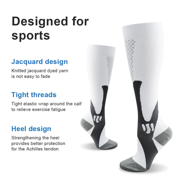 Calcetines de compresión Medias cómodas Transpirable Ergonómico para correr en bicicleta