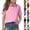 Pink #888, variant on Girls' Short Sleeve Polo Shirt, Classic Collar School Uniform Top, 2-Button Placket Casual Tee, 110