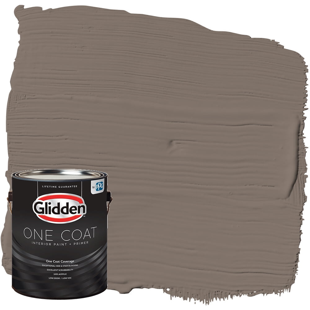 Glidden One Coat Interior Paint And Primer Curlew Gray Gallon Eggshell Walmart Com