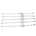 thumbnail image 1 of Bracelet Bezel, DIY Adjustable Stainless Steel 5Pcs Round Cabochon Bezel Chain Chain Bezel Base  For Embossed Pendants For Handicrafts For Jewelry, 1 of 8
