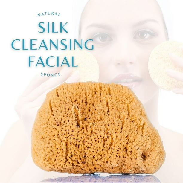 Caribbean Silk Natural Face Cleansing Sponge, Gentle on All Skin Types for Kids & Adult, 1 pc by LatherGreen