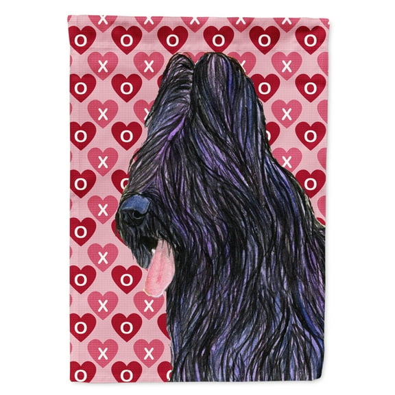 Carolines Treasures SS4489-FLAG-PARENT Briard Hearts Love and Valentines Day Portrait Flag GSS4489GFarden multicolor