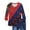 Red-25, variant on perfectbot Women T-Shirts Crew Neck Casual Plus Size Blouses 3/4 Sleeve Fashion Print Summer Tops S-5XL