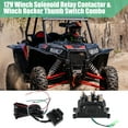 thumbnail image 2 of Combinación de relé de solenoide de winch de 12V 250A Unique Bargains, interruptor de pulgar de winch para ATV para Polaris 63070 62135, 2 of 7