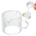 thumbnail image 3 of 1 Pcs Double Spouts Cups, Clear Glass 2 Spouts Glass, Creamer Pitcher with Handle, Coffee Milk Creamer Pitcher Espresso Accessories for Machine 3.5oz, 3 of 7