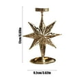 thumbnail image 4 of Candelabros de metal para velas votivas navideñas, adornos para mesas navideñas, candelabros con forma de copo de nieve, candelabros para el hogar, bodas, fiestas, decoración de mesas, 4 of 5
