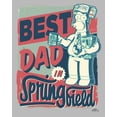 thumbnail image 2 of Junior's The Simpsons Father's Day Homer Simpson Best Dad in Springfield  Graphic Tee Athletic Heather X Large, 2 of 3