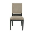 thumbnail image 5 of Weston Home Cuenca Black Finish Light Gray Linen Dining Chair, Set of 2, 5 of 7