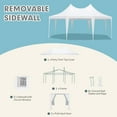 thumbnail image 6 of Erommy 20x15ft Party Tent, White Wedding Tent, Octagonal Heavy Duty Canopy with 6 Removable Sidewalls, 6 Church Windows and 2 Pull-Back Doors, 6 of 8