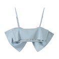 thumbnail image 3 of HH TRAF Moda Elegante Mujer Lazo Decoración Color Sólido Slim Sling Tops Cortos Mujer Sexy Sin Mangas Espalda Descubierta Top de Playa Mujer, 3 of 4