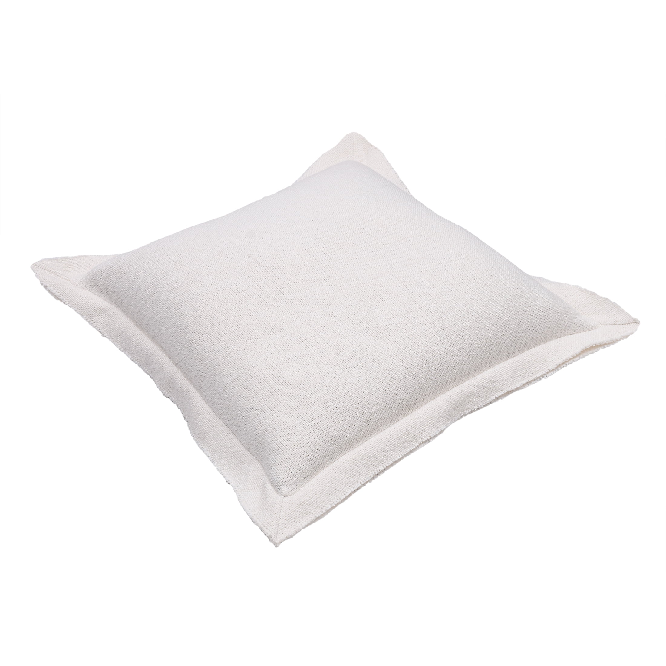 Better Homes & Gardens 24" x 24" Blake Bi-Flange Throw Pillow Cover, Vanilla Dream