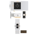 thumbnail image 3 of Pocket Door Lock, Matte Black Contemporary Privacy Square Pocket Door Hardware, Black Sliding Pocket Door Lock, 3 of 7