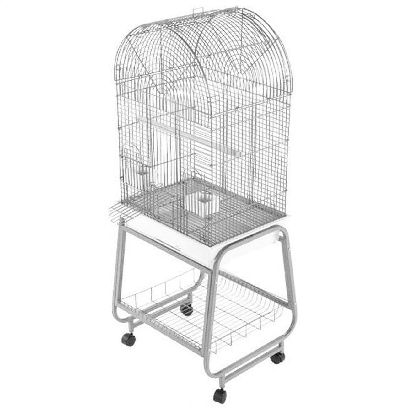A and E Cage Co. Seneca Dometop Bird Cage-Platinum - image 2 of 4