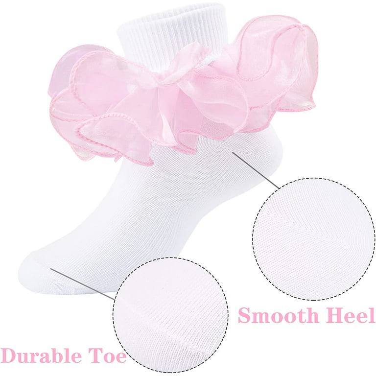 Toddler Baby Girl Eyelet Frilly Lace Socks Cotton Ruffles Ankle Socks  (4Pairs) : : Clothing, Shoes & Accessories