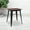 Black, variant on Flash Furniture Prince 23.5" Square Black Metal Indoor Table with Walnut Rustic Wood Top