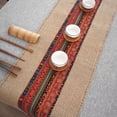 thumbnail image 6 of Table Runner,Vintage Fabric Jute Tablecloth Woven Anti Slip Burlap Table Runner-F-30x280cm(12x110inch), 6 of 8