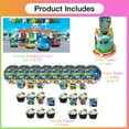 thumbnail image 5 of Tayo the Little Bus Birthday Supplies Plates Decorations Decor Backdrop Banner Cake Topper Fans, 5 of 6