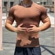 thumbnail image 5 of pstuiky camisetas camisas para hombre, Blusas y camisas de cuello redondo de manga corta informales de color liso para hombre ropa de hombre l, 5 of 7
