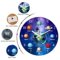 thumbnail image 4 of Slient Wall Clock for Living Room - Blue Wall Clock Battery Operated 14 Inch - Glow in the Dark Wall Clock for Kids, 4 of 6