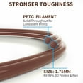 thumbnail image 4 of Geeetech 5pcs brown PETG Filament 1.75mm, Upgrade Stronger Toughness Printing Consumables, 5 kg (11 lbs) Spool Fit Most FDM 3D Printer, 4 of 8