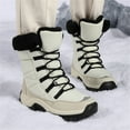 thumbnail image 6 of YOURDIARY Women's Snow Boots Comfortable Waterproof Anti-Slip Warm Winter Boots Lace-Up, 6 of 8